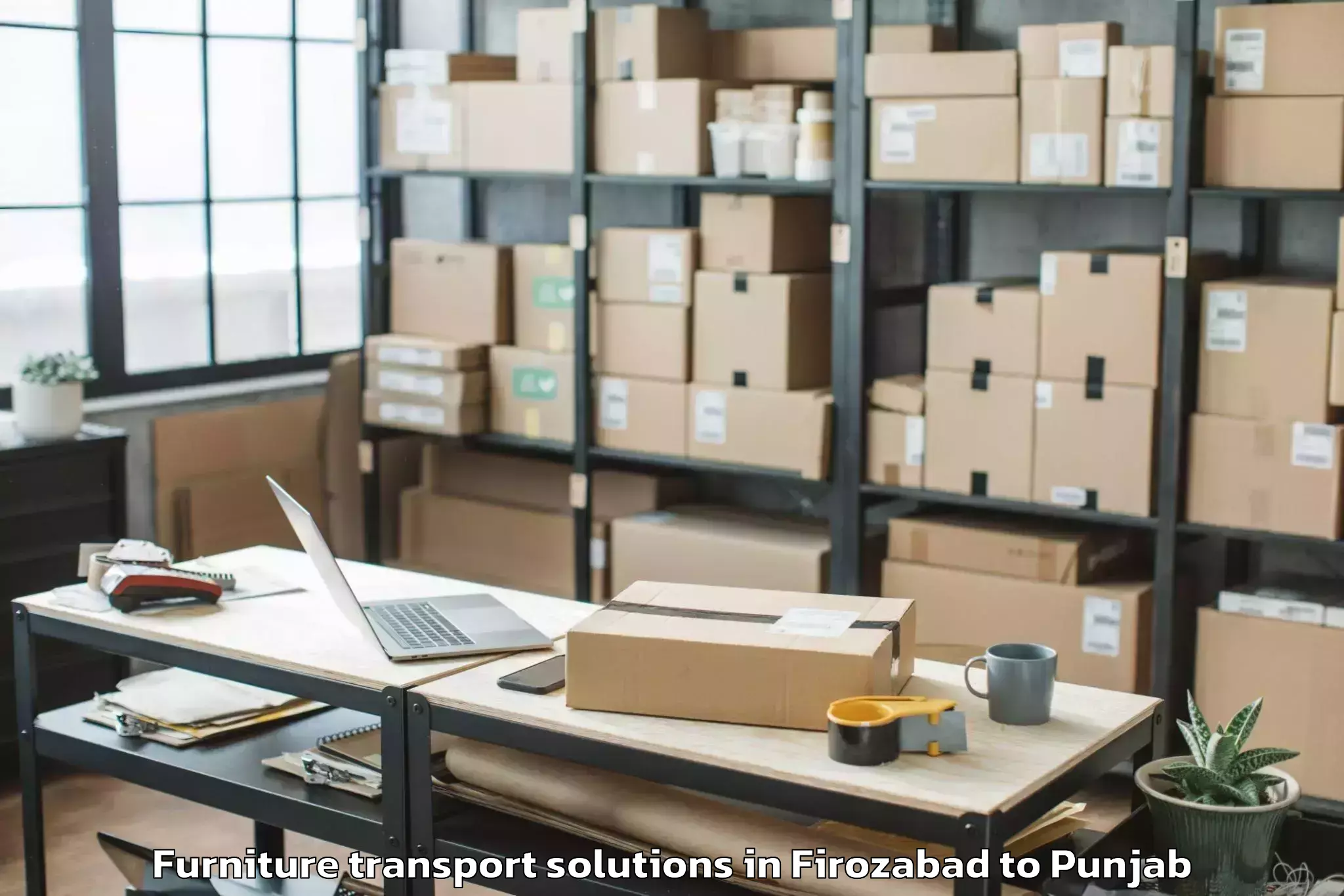 Quality Firozabad to Hoshiarpur Furniture Transport Solutions